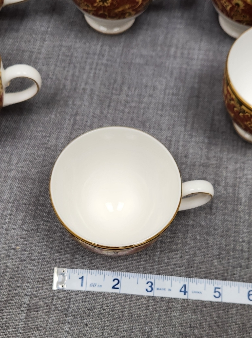 Vintage Wedgwood England Persia Pattern Fine China Tea Cups  6 Pc - Picture 5 of 9
